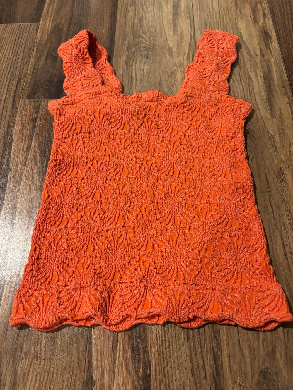 Free People Intimately Love Letter Cami Orange Tank Top XS/S